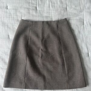 Aritzia Babaton Black and Brown A-Line Skirt